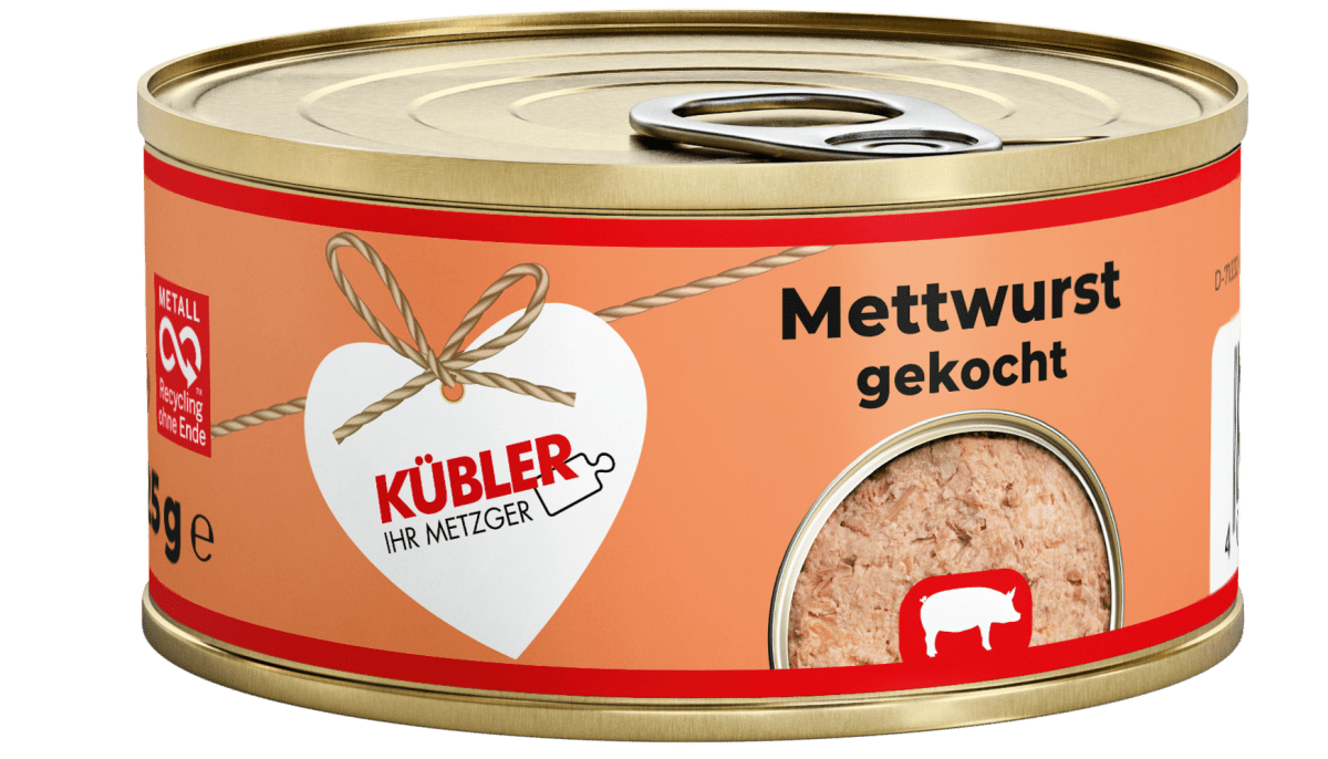 Mettwurst gekocht 125g Dose - küblerGo