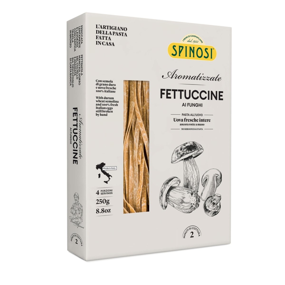 Fettuccine ai funghi porcini 250 g Packung - Spinosi