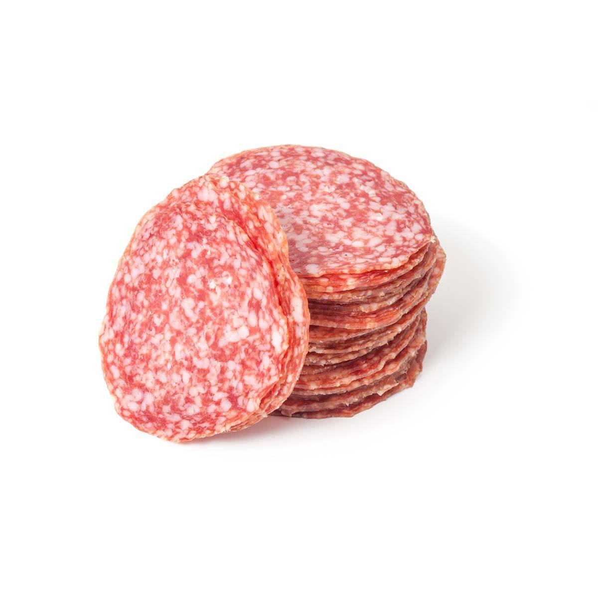 Salami Hausmarke geschnitten 100g Packung - küblerGo