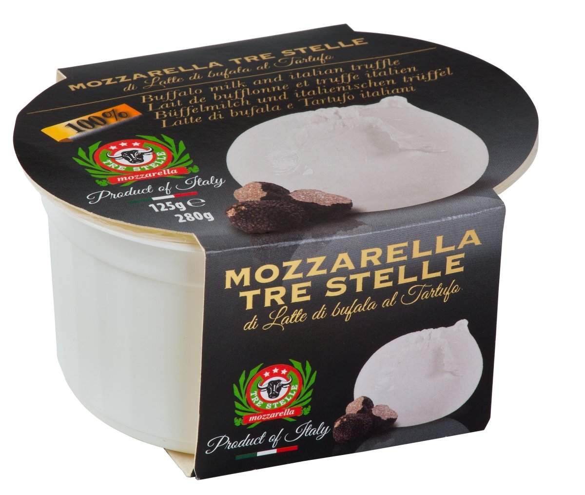 "Tartufata" mozzarella bufala tartufo BC125TR01 125g - Tre Stelle - küblerGo